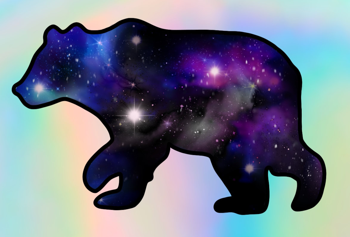 Galactic bear tattoo design