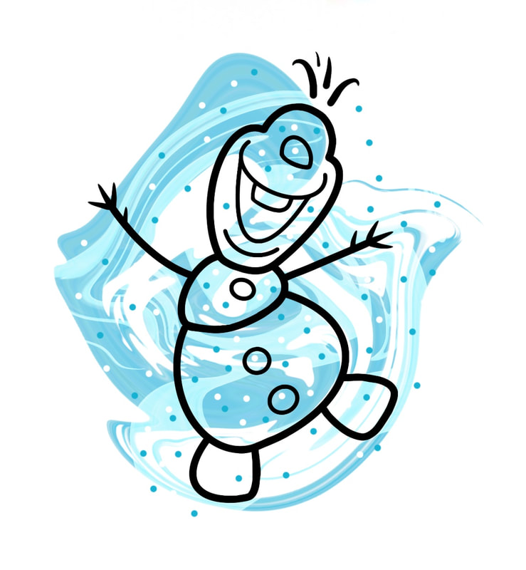 Liquid olaf tattoo design for sale from Disney's Frozen