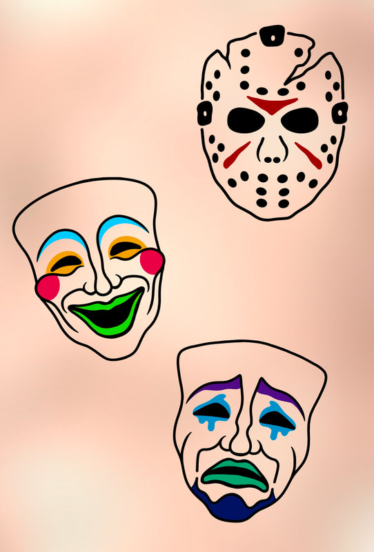 Mask flash designs for Friday the 13th.