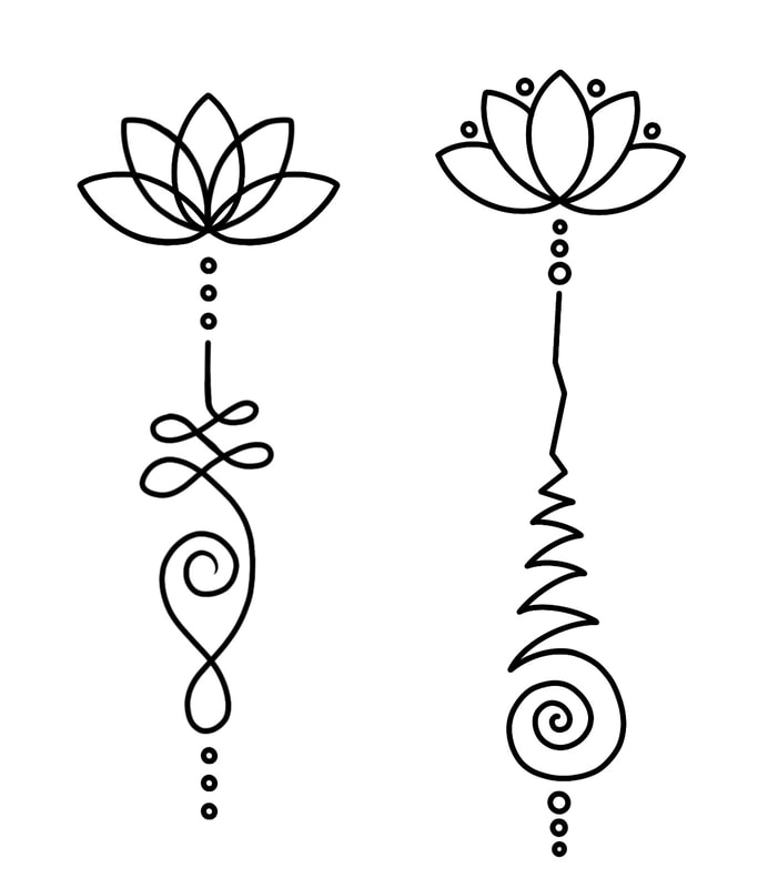Sternum tattoo designs for women. Lotus flower with unalome.